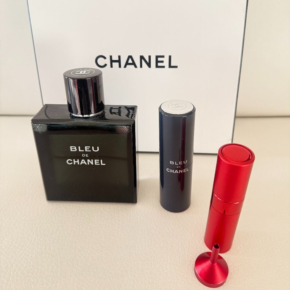 CHANEL 5-Pc. BLEU DE CHANEL Eau de toilette Gift Set, NEW (5 oz + 0.7)